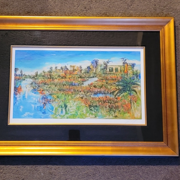 YUVAL WOLFSON GALLERY PIECE SERIGRAPH AUTUMN REFLECTIONS SIGNED 21X30" FRAMED - Picture 8 of 8